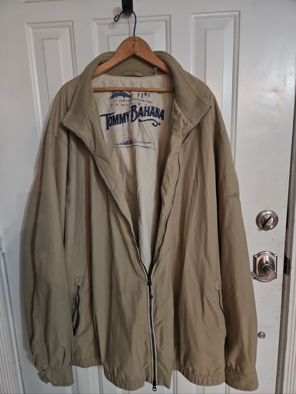 Tommy Bahama Men's Light Tan Zip Shirt Jacket